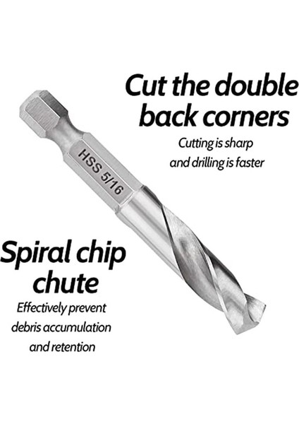 1/4 Hex Shank Matkap Bit Seti 5 Pcs Metal M2 Kısa Uzunluk Matkap Bit Çelik Için Set Hızlı Değişim Için Chuck (Yurt Dışından) fırsatları