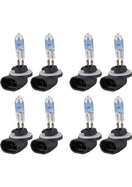 8pcs 881 100W Dc 12V Otomatik Araba Için Süper Beyaz Halojen Sis Ampul (Yurt Dışından)
