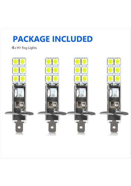 8pcs H1 6000K Süper Beyaz 80W LED Far Ampulleri Kiti Sis Sürüş Işığı (Yurt Dışından) fırsatları