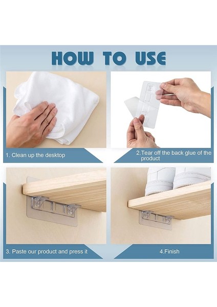 20PCS Punch Free Raf Destek Talavları Yok Matkap Yapıştırıcı Raf Braketi Kabine Rafları Raf Klipsleri Için Temiz Raf Pimleri (Yurt Dışından) fırsatları