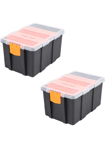 2x F-156D Taşınabilir Plastik Takım Parçaları Kutu Bavul Elektrikçi Alet Kutusu Depolama Araçları Kutu Saklama Kutusu (Yurt Dışından)