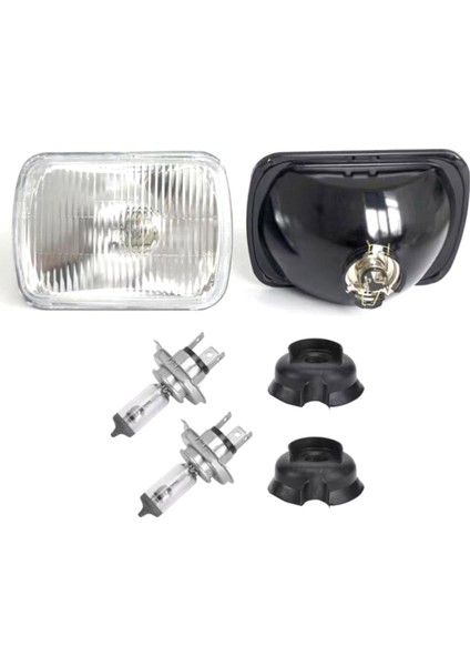 1 Çift 5X7INCH H4 Far Kiti Dikdörtgen Far Halojen Ampul Nissan Navara Toyota Hıace Hılux 1978-2005 Rhd (Yurt Dışından)