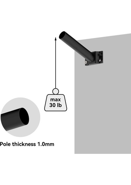 2pcs Montaj Braketleri Dış Işık Armatürleri Için Uzatma Kolu Güneş Sokak Işıkları Için 9 5in Işık Fikstür Braket Kutbu (Yurt Dışından) fırsatları