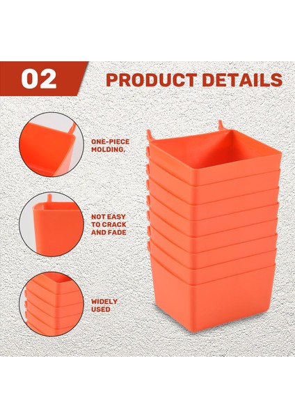 8 Adet Pegboard Kutuları Kit Pegboard Parçaları Depolama Pegboard Aksesuarları Donanım Düzenlemek Için Iş Tezgahı Kutuları (Kırmızı) (Yurt Dışından) indirimleri
