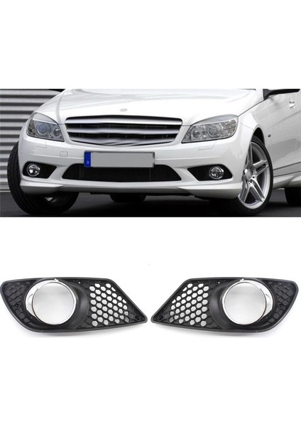1 Çift Araba Ön Tampon Sis Izgarası Izgara Lambası Izgara Kapağı Benz C-Serisi Için Krom Çerçeveli W204 2008-2010 (Yurt Dışından) fiyatları