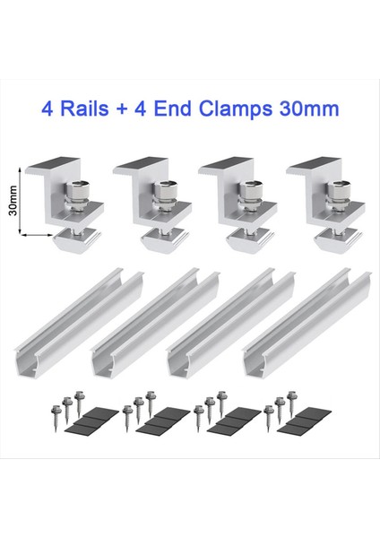 Güneş Paneli Montaj Braket Fotovoltaik Panel Raylı Güneş Paneli Montaj Modülü Trapezoidal Çatı Için Orta (Yurt Dışından) fiyatları
