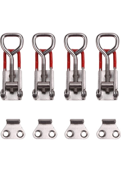 4pcs Ayarlanabilir Araç Kutusu Kılıfı Metal Geçiş Mandal Catch Catch Tecle Hızlı Bırakma Kelepçesi Slip Anti-Slip Push Çekme Kelepçe Araçları (Yurt Dışından)