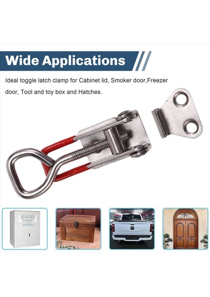 4pcs Ayarlanabilir Araç Kutusu Kılıfı Metal Geçiş Mandal Catch Catch Tecle Hızlı Bırakma Kelepçesi Slip Anti-Slip Push Çekme Kelepçe Araçları (Yurt Dışından) indirimleri