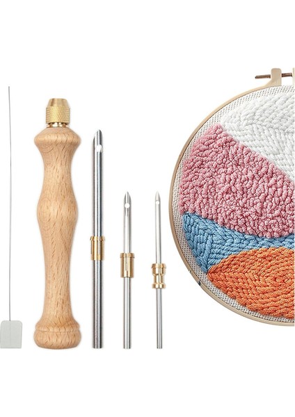 1setler Yumruk Iğne Yumruk Aleti Kullanımı Basit Halı Yumruk Iğnesi Nakış Halı Diy El Yapımı Sanat El Sanatları (Yurt Dışından)