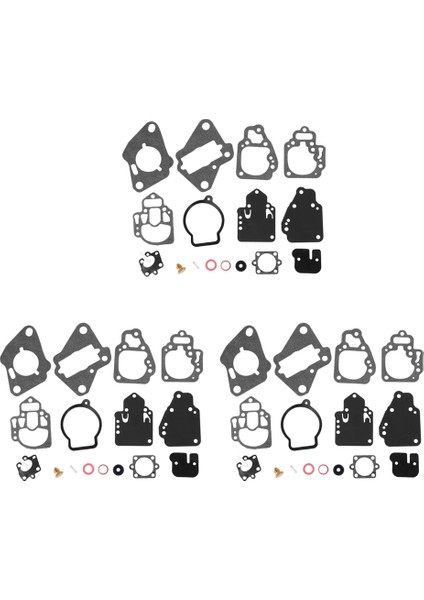 3x Motosiklet Karbüratör Yeniden Yapım Kiti Karbüratör Onarım Kiti Merkür Deniz Yerini 1395-97611 1395-9645 1395-9761 (Yurt Dışından)