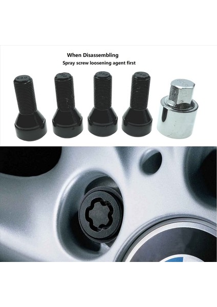 8x Hırsızlık Ön Çark Saplaması Cıvatası Bmw Için 14X1 25MM Kilitleri Yüksek Güvenlikli Tip Tekerlek Kilidi Seti 36136792851 (Yurt Dışından) modelleri
