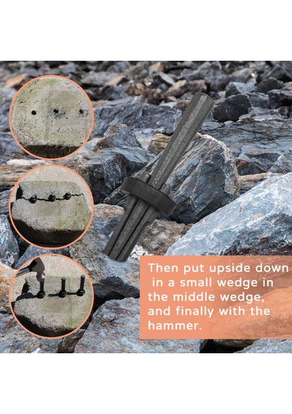 3 Set Taş Splitter 9/16IN Metal Tapa Kamaları ve Tüyler Şimler Beton Kaya Ayırıcıları El Aracı (Yurt Dışından) modelleri