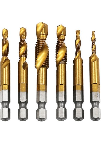 12PCS Tap Matkap Bit Set Hex Tutucu Titanyum Kaplama Hss Vidalı Iplik Bit Vidalı Makine Bileşiği Metal Çelik Ahşap Için Tapa (Yurt Dışından) fiyatları