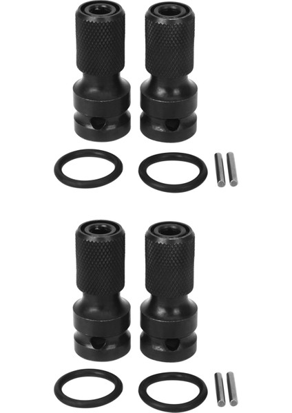 4 Paket 1/2 Kare Sürücü - 1/4 Altıgen Soket Adaptörü Hızlı Serbest Bırakma Çarpma Ratchet Anahtarı Için Chuck Dönüştürücü (Yurt Dışından)