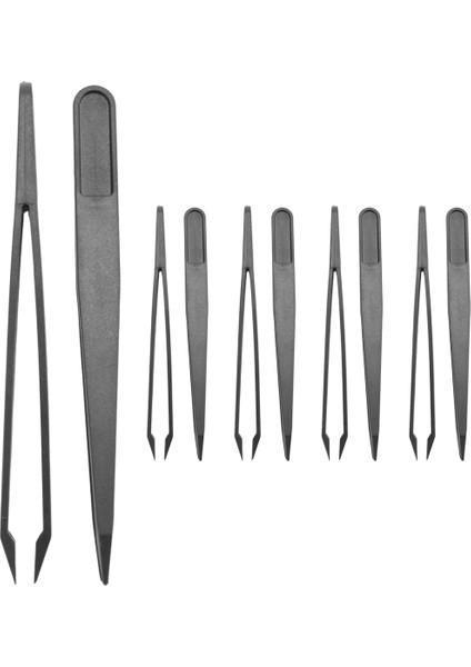 10 Adet Siyah Plastik Uç Kafa Anti Statik Cımbız 12CM Uzunluk (Yurt Dışından)