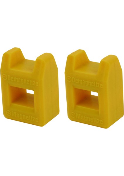 2x Tornavida Mıknatıslayıcı Deghaussing Demagnetizer Manyetik Pratik Pick Up Alet Rengi Sarı (Yurt Dışından)