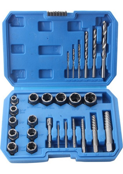 Hasarlı Saplamaları Cıvataları ve Vidaları Gidermek Için 26 Parçalı Altıgen Vidalı Alet Manşonu Kırık Tel Ekresi Kullanılır (Yurt Dışından)