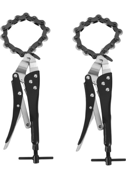 2x Zincir Egzoz Tüp Boru Kesici Çok Tekerlekli Bıçak Kuyruk Borusu Kesici Zincir Kesici Otomotiv Egzoz Kesici Aracı (Yurt Dışından)