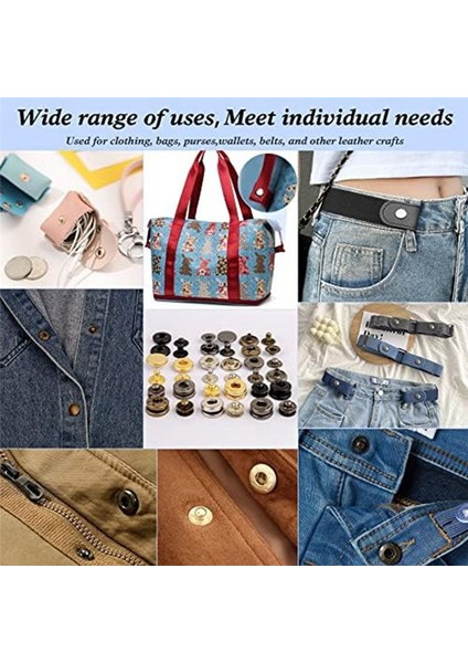 Deri Snap Taşıyıcılar Kiti 120 Set Metal Snap Düğmeleri Giysiler Bilezikler Ceketler Için 6 Ayar Aracı ile Bastılar (Yurt Dışından) fiyatları