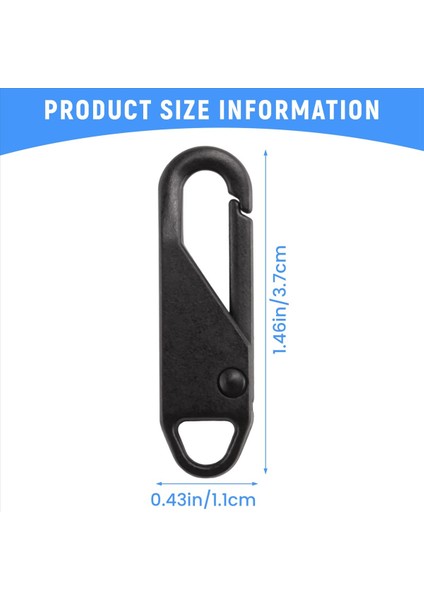 10 Adet Fermuar Yedek Fermuarlı Onarım Kiti Fermuar Kaydırıcı Çekme Sekmesi Evrensel Fermuarlı Düzeltici Metal Fermuarlı Kafa (Siyah) (Yurt Dışından) fırsatları