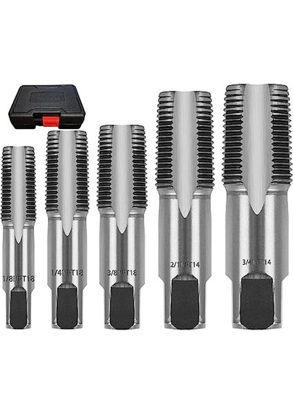 5 Parça Npt Boru Musluk Seti 1/8in 1/4in 3/8in 1/2in ve 3/4in Npt Çeşitli Tesisatçı Mekaniği ve Dıy Iplik Kesimi Için (Yurt Dışından)