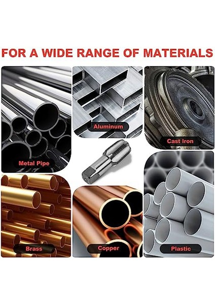5 Parça Npt Boru Musluk Seti 1/8in 1/4in 3/8in 1/2in ve 3/4in Npt Çeşitli Tesisatçı Mekaniği ve Dıy Iplik Kesimi Için (Yurt Dışından) modelleri