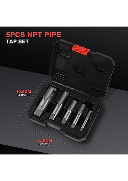 5 Parça Npt Boru Musluk Seti 1/8in 1/4in 3/8in 1/2in ve 3/4in Npt Çeşitli Tesisatçı Mekaniği ve Dıy Iplik Kesimi Için (Yurt Dışından) indirimleri