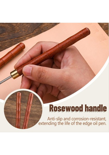2pcs Deri Kenar Boya Kalemleri Deri Kenar Silindir Kalem Aplikatörü Deri Zanaat Diy Çalışması Için Deri Kenar Baskı Araçları (Yurt Dışından) fırsatları