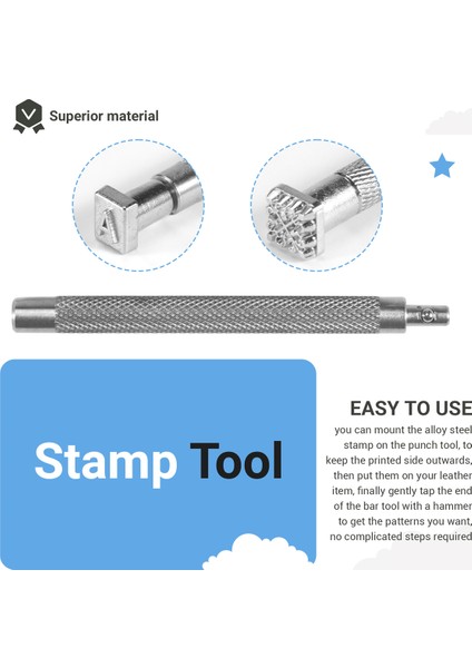 50 Adet Harf ve Sayılar Damgası Seti 6mm Alfabe Deri Yumruk Pulları Metal Çiçek Desen Damga Araçları (Yurt Dışından) modelleri