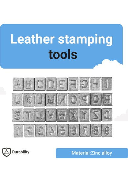 50 Adet Harf ve Sayılar Damgası Seti 6mm Alfabe Deri Yumruk Pulları Metal Çiçek Desen Damga Araçları (Yurt Dışından) fırsatları