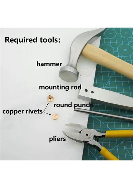 42PCS Bakır Perçinler ve Çapaklar Seti Deri Perçinler Bağlantı Elemanı Kurulum Aracı Delin Punch Cutter ile Kemerler Için Cüzdanlar (Yurt Dışından) fiyatları