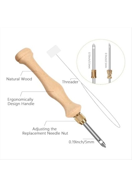 Delik Yumruk Iğnesi Ahşap Yumruk Iğne Aleti Yumruk Iğnesi Için Ayarlanabilir Nakış Yumruk Iğne Aleti Dıy Zanaat Dikişi (Yurt Dışından) modelleri