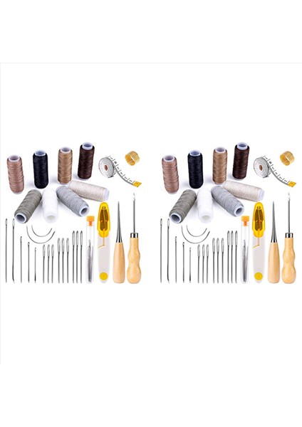 58 Adet Deri Dikiş Kiti Deri Dikişli Döşeme Onarım Kiti 8 Renk Dikiş Ipliği Deri Dikiş Için (Yurt Dışından)