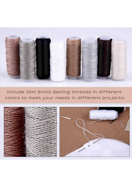 58 Adet Deri Dikiş Kiti Deri Dikişli Döşeme Onarım Kiti 8 Renk Dikiş Ipliği Deri Dikiş Için (Yurt Dışından) fırsatları