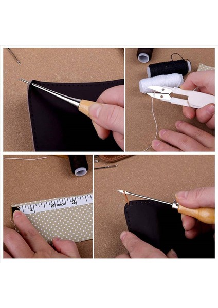 58 Adet Deri Dikiş Kiti Deri Dikişli Döşeme Onarım Kiti 8 Renk Dikiş Ipliği Deri Dikiş Için (Yurt Dışından) indirimleri