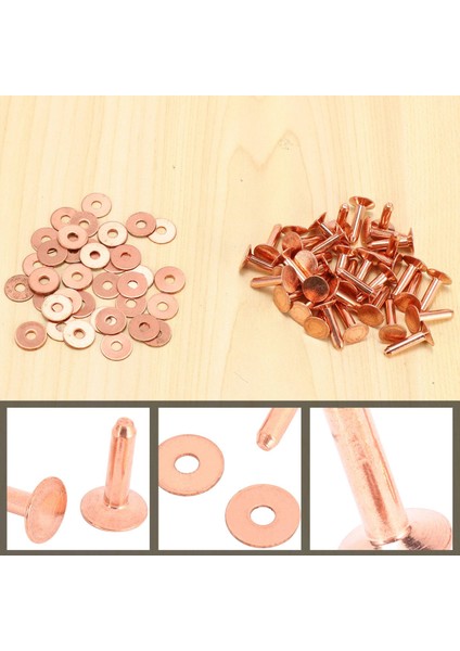 50 Set Bakır Perçin ve Çapak Bakır Perçinler Için Deri Için Deri Cüzdanlar (Yurt Dışından) indirimleri