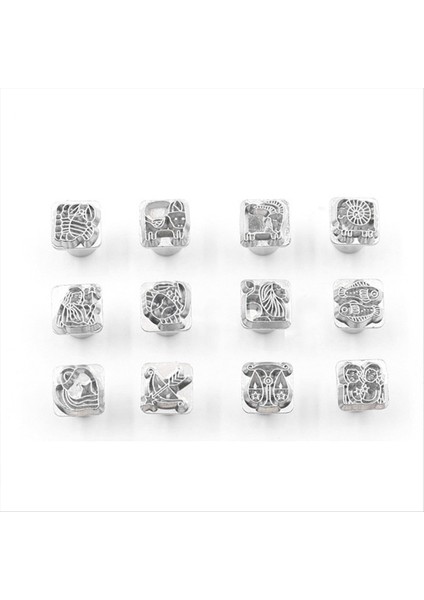 On Iki Takımyıldız Baskılı Deri Deri Baskılı Takımyıldızı Deri Oyma Deseni El Yapımı Diy Yumruk Alet Seti (Yurt Dışından) indirimleri