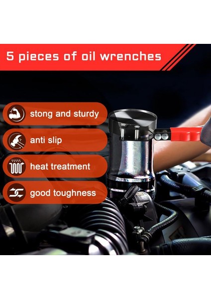 Döner Yağ Filtre Anahtarı Seti 4 Parçalı Yağ Filtresi Çıkarma Aracı Paslanmaz Çelik Sökücü Penseler (2-3/4 Inç Ila 5-1/4 Inç) (Yurt Dışından) indirimleri