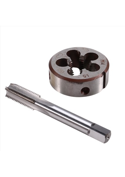 2pcs M14X1 5 Tap Die Set Set Yüksek Hızlı Çelik Tap Die Sleeve Makine Tezgahı Iç ve Harici Iplik Dokunma Için Kullanılır (Yurt Dışından) modelleri
