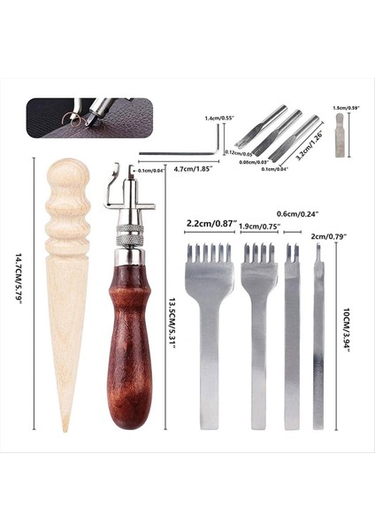 Deri Zanaat Alet Seti Deri Kenarlar Cila Deri Yineleme El Dikiş Için Yumruklama Deri Kenarları Kemerler Için Parlatma (Yurt Dışından) modelleri