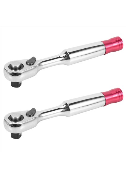 2x Mini 1/4 Inç 100MM Tork Racheet Anahtarı Set Tamir Aracı Araç Bisiklet Bisiklet Soketi Anahtarı Kiti Aracı (Yurt Dışından)