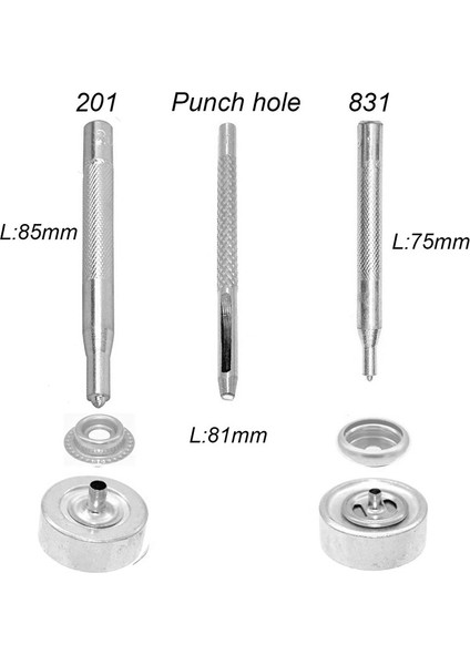 72PCS 15MM Paslanmaz Çelik Bağlantı Elemanı Snap Press Saplama Düğmesi Deniz Botu Tuval Için Yumruklama Seti Alet Kiti Gümüş (Yurt Dışından) modelleri