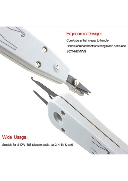 6x Yumruk Aracı Idc RJ45 RJ11 CAT5E Cat6 Ağ Telekom Telekom Telekom Kablo Soketi Etki Terminal Ekleme Araçları (Yurt Dışından) fiyatları