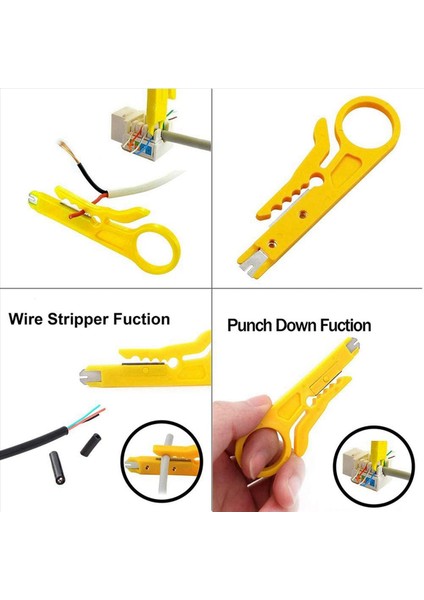 6x Yumruk Aracı Idc RJ45 RJ11 CAT5E Cat6 Ağ Telekom Telekom Telekom Kablo Soketi Etki Terminal Ekleme Araçları (Yurt Dışından) indirimleri