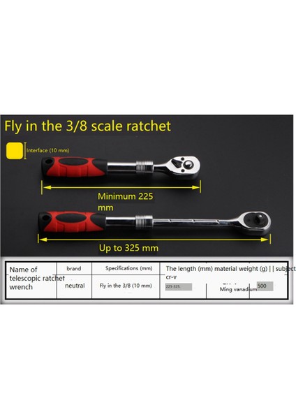 72 Dişli Ayarlanabilir Soket Cırcır Anahtarı 1/2 Inç Uzatılabilir Teleskopik Soket Anahtarı Tork Anahtarı Hızlı Sürüm (Yurt Dışından) indirimleri