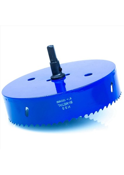 2pcs 6 Inç 152 mm Delikli Mısır Deliği Tahtaları/mısır Deliği Sondaj Kesici ve Hex Shank Matkap Bit Adaptörü (Mavi) Için Testere Bıçağı (Yurt Dışından) fırsatları