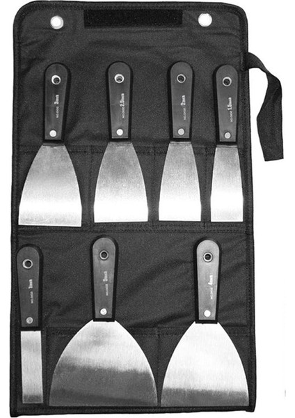 7 Parçalı Paslanmaz Çelik Kürek Seti Dekorasyon Kazıyıcı Parti Gri Kazıyıcı Yüzey Yumuşatma Alçıpan Aracı (Yurt Dışından)