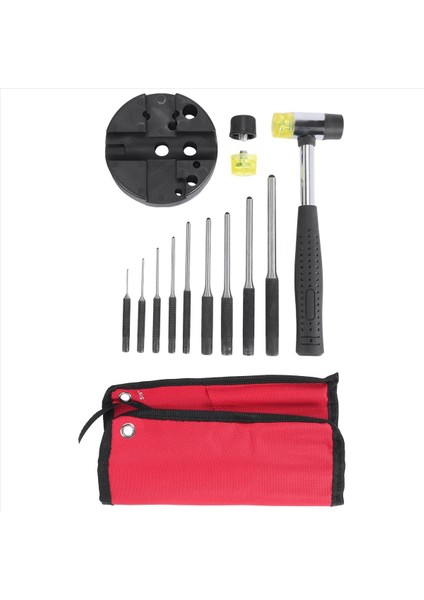 Depolama Torbası ile Rulo Pimi Yumruk Seti Smithing Punch Onarım Aletleri Tezgah Blok Pim Puması ve Hammer ile (Yurt Dışından) modelleri