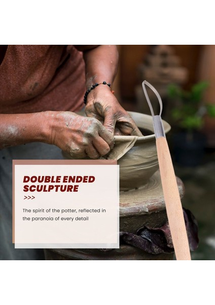 6 x 8 Inç Çift Uçlu Heykeltıraş Oyma Aleti Ahşap Sap (Yurt Dışından) fırsatları