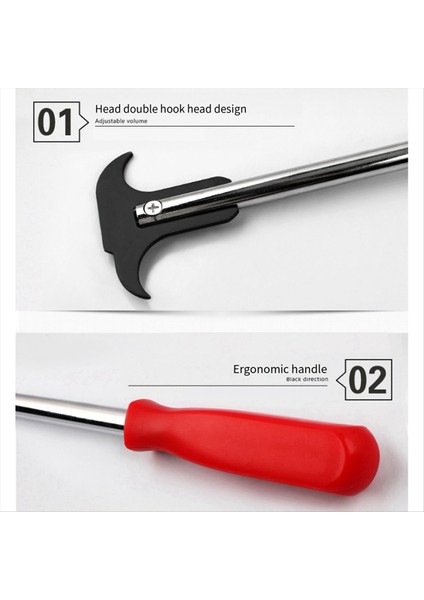 Yağ Keçesi Kancası Yağ Keçesi Sökme Aleti Çift Başlı Yağ Keçesi Tornavida Yağ Keçesi Kanca Yağ Keçesi Anahtarı Siyah Sap (Yurt Dışından) fırsatları